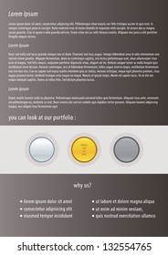 Simple modern presentation with space for images. Corporate identity. Modern design. Vector format - editable, sizable. Base for banner or poster.