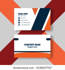 Simple modern professional creative business card design vector template
