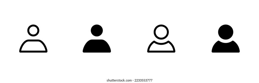 Simple y moderno perfil del usuario avatar icono vector plano