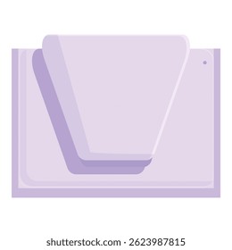 Simple and modern purple button icon, perfect for adding a touch of color to your mobile app or website design