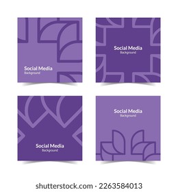 simple and modern purple pattern square flat social media background