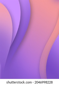Simple modern purple and pink waves background illustration