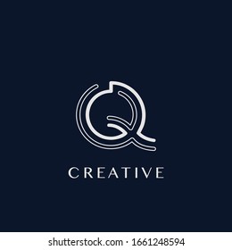 Simple Modern Q Letter Logo, Monogram Vector Design Logo Template