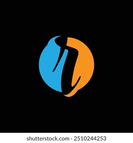 Simple Modern R con Vector circular Logo