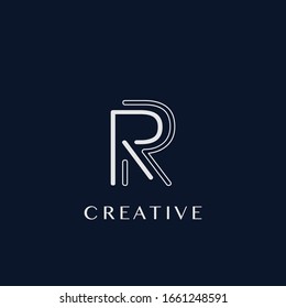 Simple Modern R Letter Logo, Monogram Vector Design Logo Template