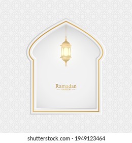 Simple moderno Ramadan Kareem Vector de fondo
