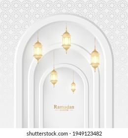Simple Modern Ramadan Kareem Background vector