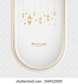 Einfache moderne Ramadan Kareem Hintergrund, Vektorgrafik