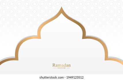 Simple moderno Ramadan Kareem Vector de fondo