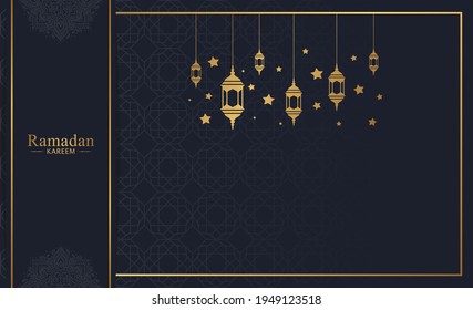 Simple Modern Ramadan Kareem Background vector