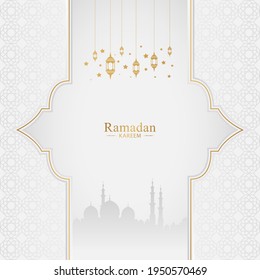 Einfache moderne Ramadan Kareem Hintergrund, Vektorgrafik