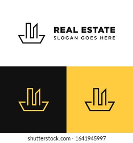 Simple and Modern Real Estate Logo Template for your Business