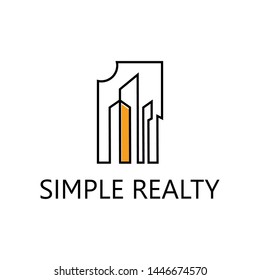 simple and modern realty logo design
