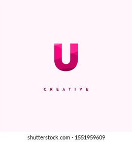 simple modern red multi colour T logo letter design concept isolated on pink background.