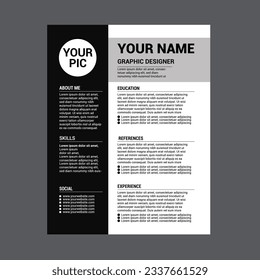 simple modern resume design template