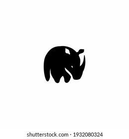 A simple and modern rhinoceros logo icon design