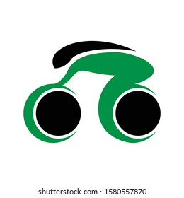 simple modern roadbike logo vector illustration