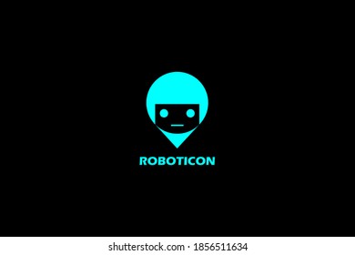Simple and simple but modern robot icon logo