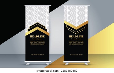 simple Banner de estilo moderno con un color dorado	