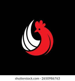 Vetor de logotipo de galo simples e moderno