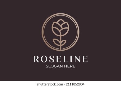 simple and modern roseline logo set