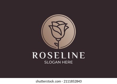 simple and modern roseline logo set