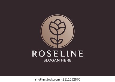 simple and modern roseline logo set
