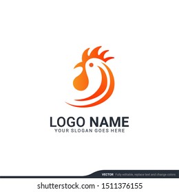 Simple modern rosters logo. Editable logo design