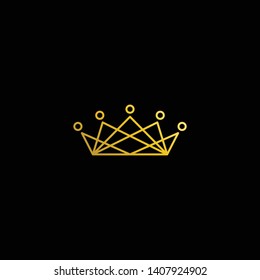 Simple Modern Royal Crown Icon Logo Symbols for Luxury Badges Card Invitations Decoration Element