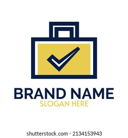 plantilla de logotipo del vector del portafolio de seguridad moderna y sencilla para la empresa de consultoría de gestión y negocios
