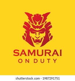 Simple and modern samurai logo for company, business, community, team, etc.