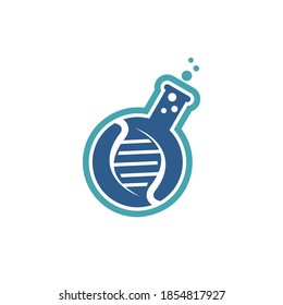 simple modern scientific dna lab vector icon