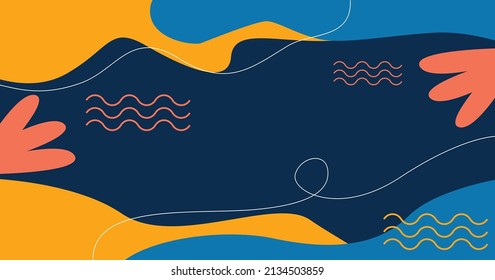 Diseño de fondo marino moderno y sencillo