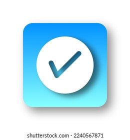 símbolo de círculo de verificación simple y moderno