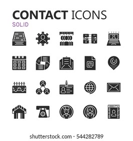 Simple modern set of contact icons. Premium symbol collection. Vector illustration. Simple pictogram pack.