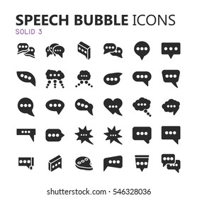 Simple modern set of speech bubbles and dialogs icons. Premium symbol collection. Vector illustration. Simple pictogram pack.