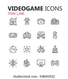 Simple modern set of videogame icons. Premium symbol collection. Vector illustration. Simple pictogram pack.