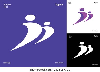 a simple and modern shape logo that is suitable for your business or community