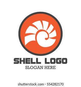 Simple modern shell logo design