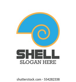 Simple modern shell logo design