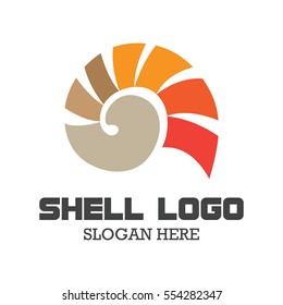 Simple modern shell logo design