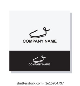 simple modern shoe logo design vector