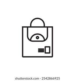 Simple and modern shopping bag icon in line design, perfect for e-commerce platforms, retail websites, and digital shopping apps. Easily customizable in color to match your brand.