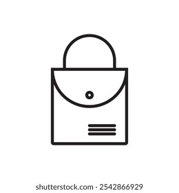 Simple and modern shopping bag icon in line design, perfect for e-commerce platforms, retail websites, and digital shopping apps. Easily customizable in color to match your brand.