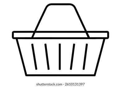 Simple and modern shopping basket icon.
