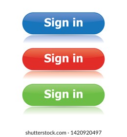 Simple Modern Sign In Buttons