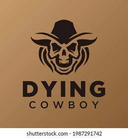 Simple and modern skull cowboy logo for company, business, community, team, etc.