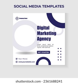 Simple and modern social media business template