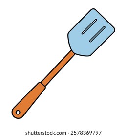 Simple and modern spatula vector illustration. Ideal for cooking, kitchen tools, baking, grilling, and food preparation designs.