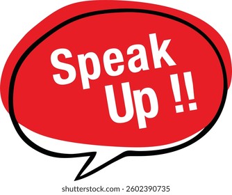 simple and modern speak up pop up